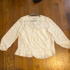 Sheer Floral Loft Top; Size: L